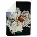 Begin Home Decor 60 x 80 in. Blooming Peonies-Sherpa Fleece Blanket 5545-6080-FL354